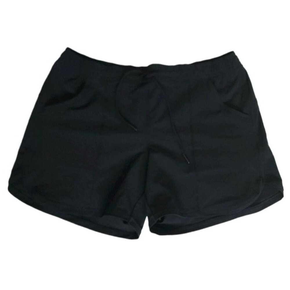 Lands' End Sport Athletic Workout Sports Running Shorts, Black Women's Size12 - Picture 2 of 10